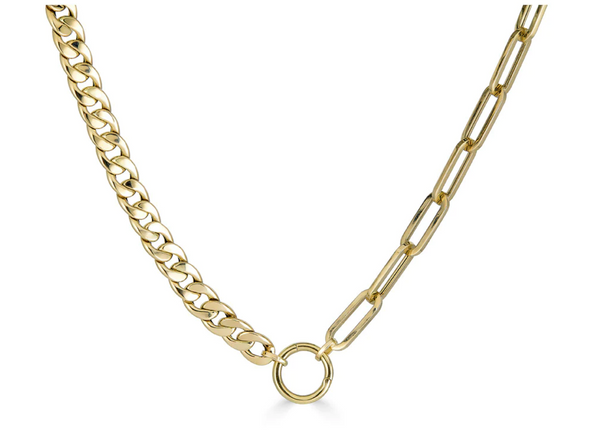 HALF PAPERCLIP & HALF CUBAN CHAIN - Millo Jewelry