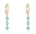 Load image into Gallery viewer, EMERALD DANGLE EARRING - Millo Jewelry
