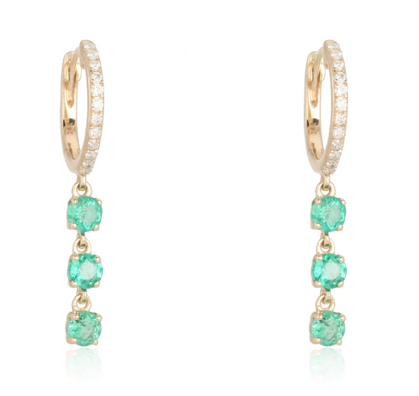 EMERALD DANGLE EARRING - Millo Jewelry