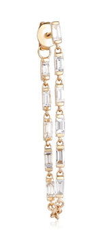 Load image into Gallery viewer, BAGUETTE DIAMOND DROP EARRINGS (SINGLE) - Millo Jewelry
