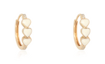 Load image into Gallery viewer, WHITE ENAMEL HEART HUGGIES WITH DIAMONDS - Millo Jewelry
