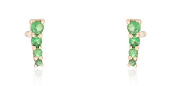 TSAVORITE STUD EARRINGS - Millo Jewelry