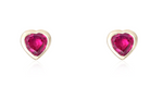 Load image into Gallery viewer, HEART CUT RUBY STUDS - Millo Jewelry
