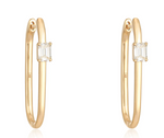 Load image into Gallery viewer, LONG OVAL FANCY DIAMOND EARRING - Millo Jewelry
