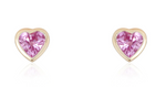 Load image into Gallery viewer, HEART CUT PINK SAPPHIRE STUDS - Millo Jewelry
