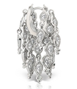 Load image into Gallery viewer, Diamond Tassel Eternity Hoop Earring - Millo Jewelry
