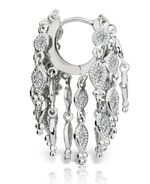 Load image into Gallery viewer, Diamond Tassel Eternity Hoop Earring - Millo Jewelry
