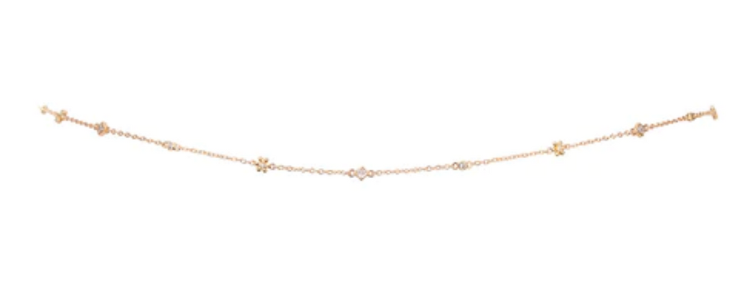 DAISY CHARM BELLY CHAIN- GOLD - Millo Jewelry