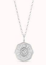 Load image into Gallery viewer, Raised Gold Mini Diamond Halo Porte Bonheur Necklace - Millo Jewelry
