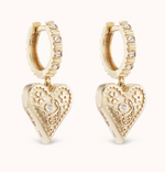 Load image into Gallery viewer, MINI SOUTHWESTERN HEART EARRINGS - Millo Jewelry
