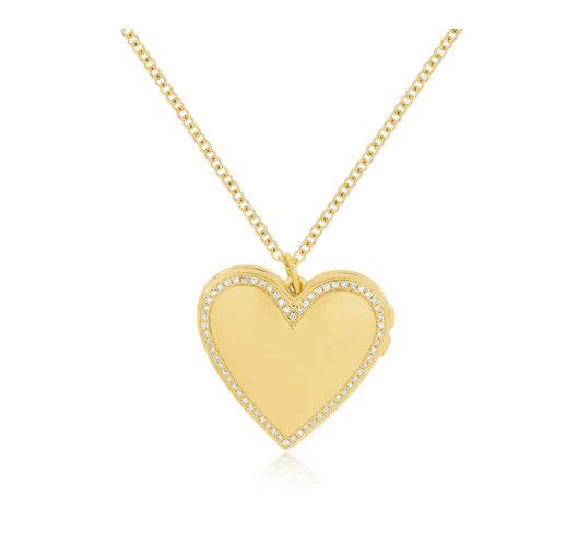 Gold and Diamond Heart Locket Necklace - Millo Jewelry
