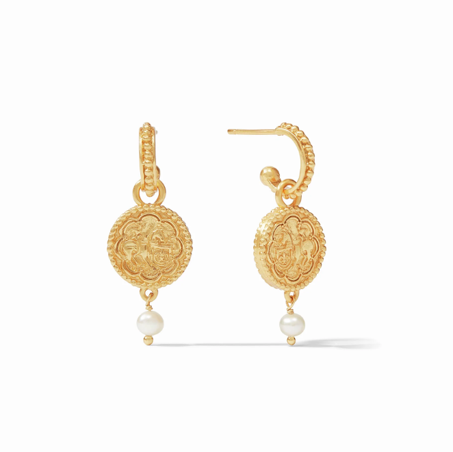 Trieste Pearl Hoop & Charm Earring - Millo Jewelry