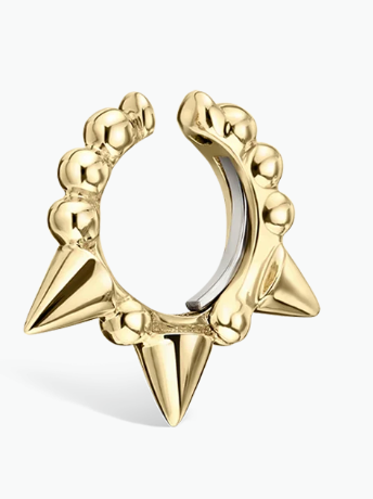 Granulated Triple Short Spike Tash Cuff Earring - Millo Jewelry