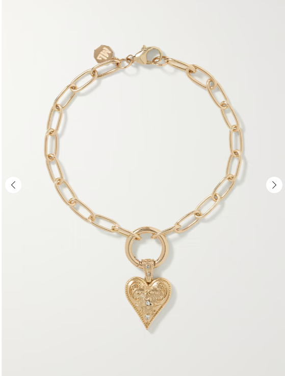 Mini Southwestern Heart 14-karat gold diamond bracelet - Millo Jewelry