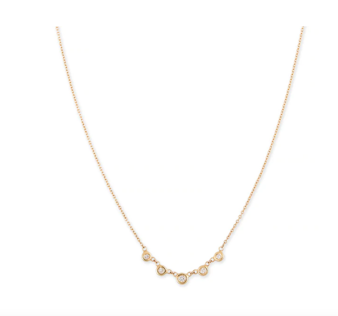 5 Diamond Emily Necklace - Millo Jewelry