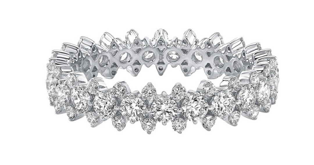 Diamond 3 Row Prong Set - Millo Jewelry