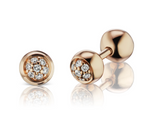 Load image into Gallery viewer, Pave Sphera Ball Back Stud (4mm) - Millo Jewelry
