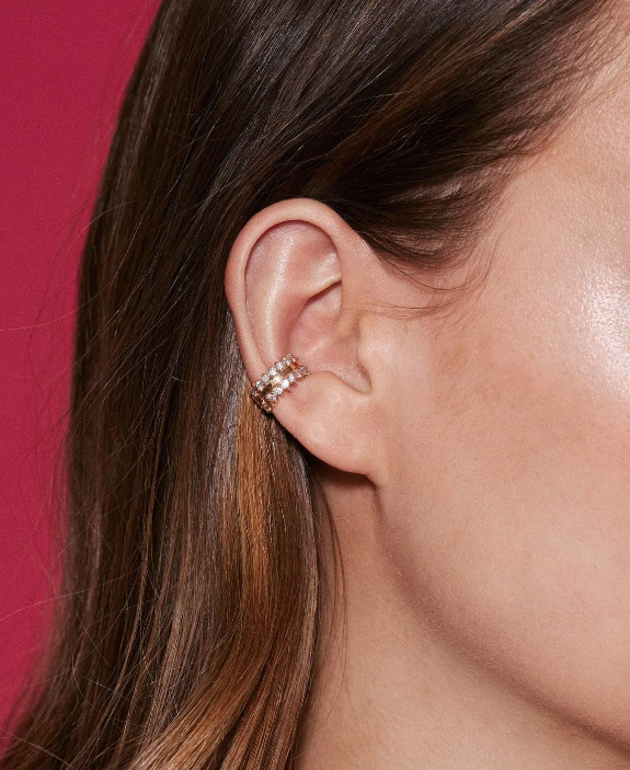 DOUBLE FULL DIAMOND EAR CUFF - Millo Jewelry