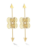 Load image into Gallery viewer, Yellow Gold Essence Drop Earrings - Millo Jewelry
