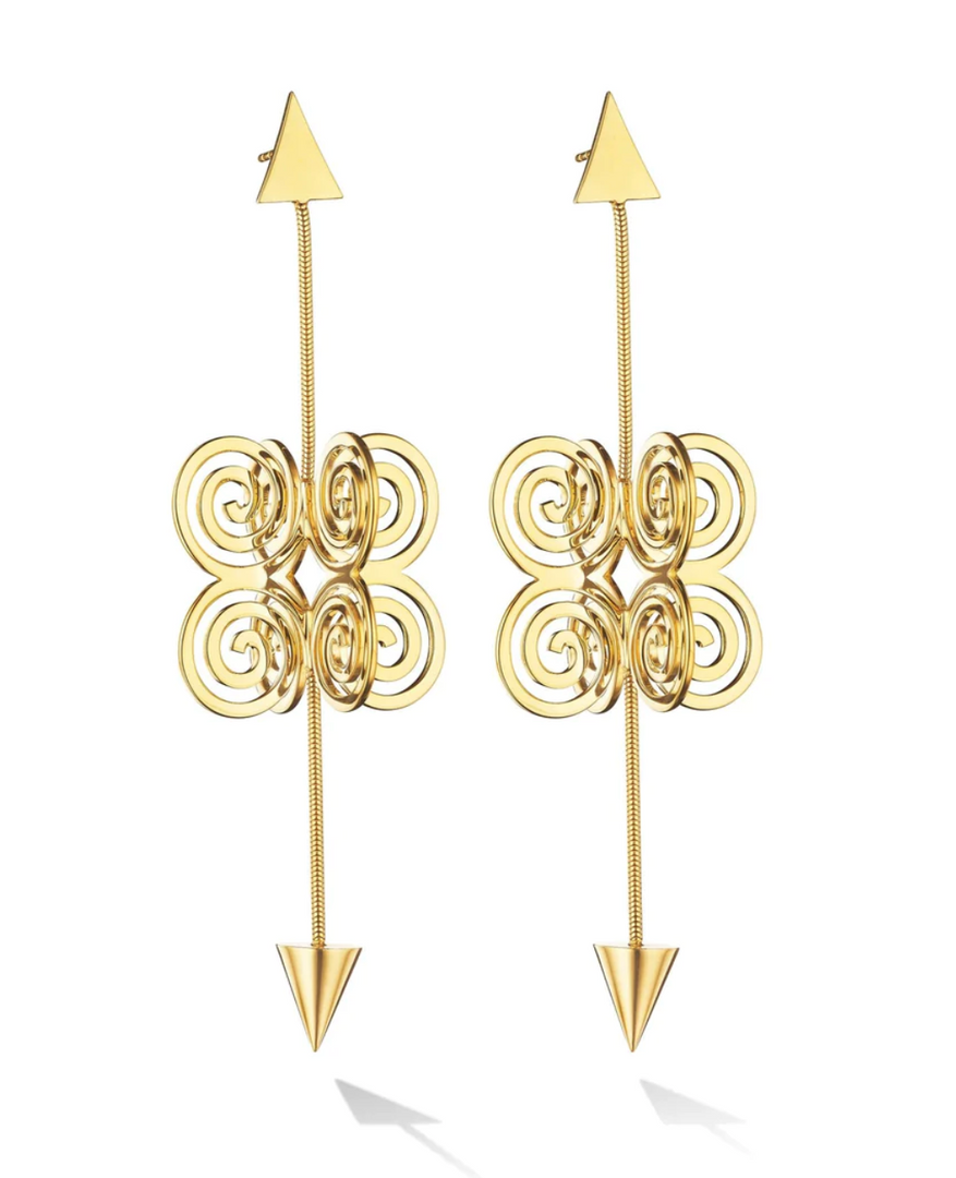 Yellow Gold Essence Drop Earrings - Millo Jewelry