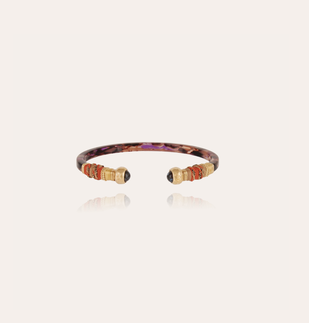 Sari Bis bracelet acetate gold - Amber - Millo Jewelry