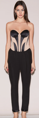 Load image into Gallery viewer, SILK &amp; MESH BUSTIER TOP - Millo Jewelry
