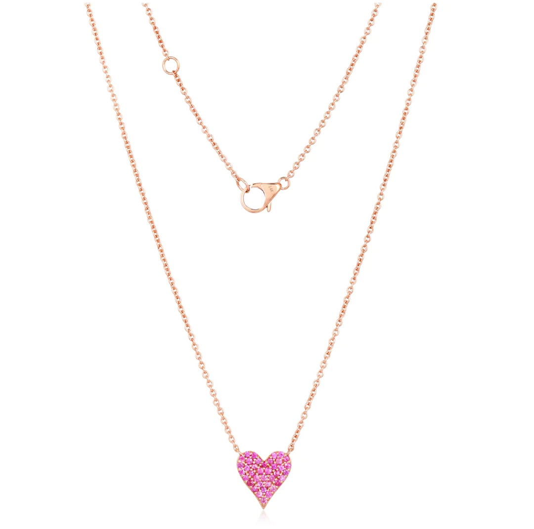 DOUBLE SIDED REVERSIBLE HEART NECKLACE - Millo Jewelry