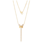 Load image into Gallery viewer, BUTTERFLY DIAMOND LARIAT NECKLACE - Millo Jewelry
