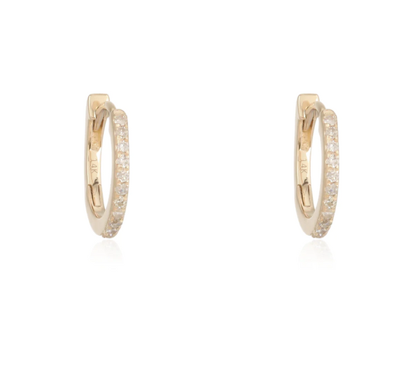 8.5MM DIAMOND HUGGIES - Millo Jewelry