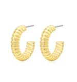 Load image into Gallery viewer, SNAKE CHAIN HOOPS- GOLD - Millo Jewelry
