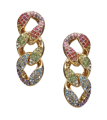 CRYSTALIZED CHAIN EARRING - Millo Jewelry