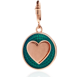 CHARM PETROL HEART - Millo Jewelry