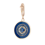 Load image into Gallery viewer, Charm- Navy Blue Eye Blue Sapphire Diamonds - Millo Jewelry
