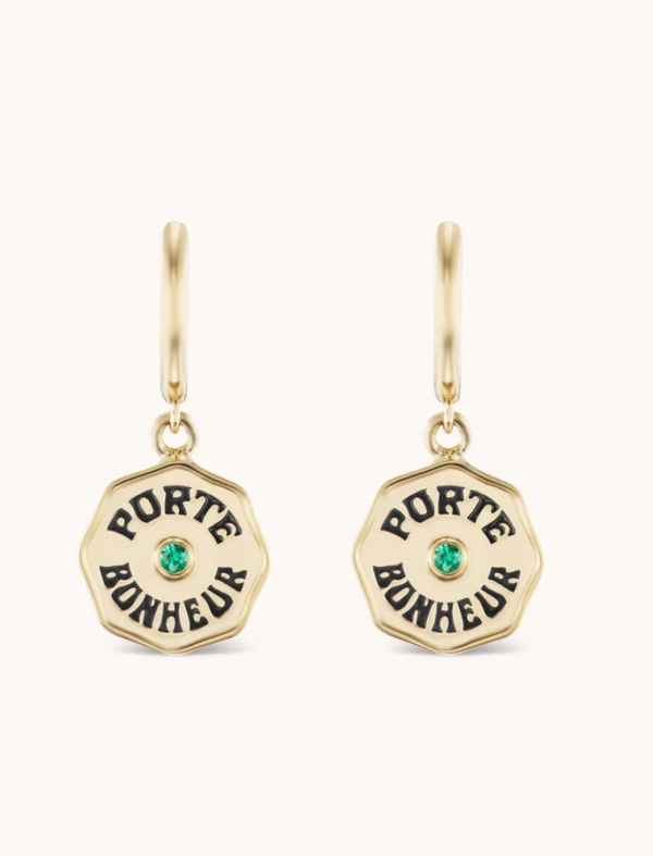 WEE PB HOOPS EMERALD - Millo Jewelry