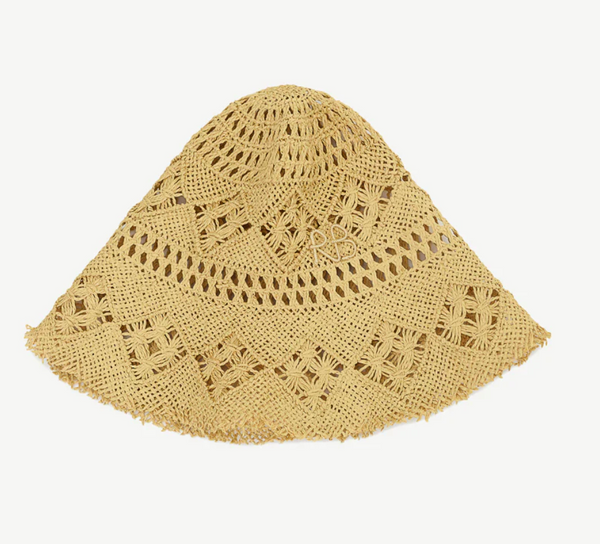 Monogram-embellished Knitted Bucket Hat - Millo Jewelry