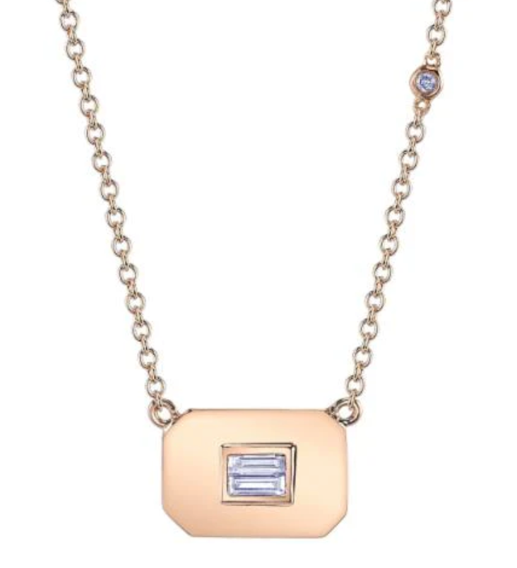 DIAMOND BAGUETTE NECKLACE - Millo Jewelry