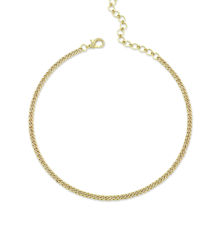 DIAMOND PAVE BABY LINK NECKLACE - Millo Jewelry