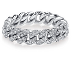 Load image into Gallery viewer, DIAMOND PAVE MINI LINK RING - Millo Jewelry
