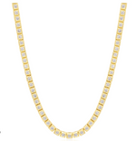 Load image into Gallery viewer, PYRAMID STUD TENNIS NECKLACE- GOLD - Millo Jewelry
