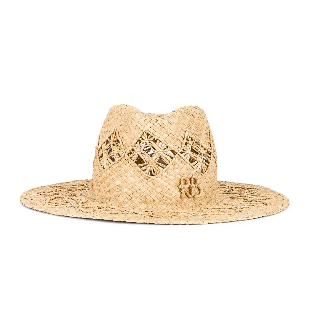 Monogram-embellished Fedora Hat - Millo Jewelry