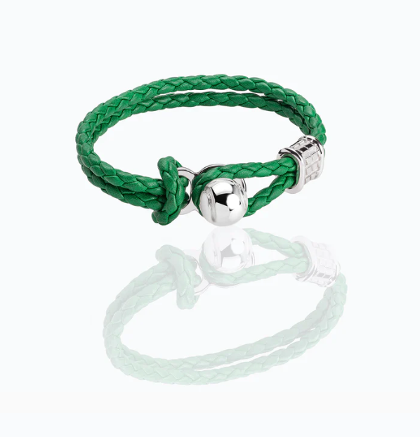 TENNIS GREEN LEATHER BRACELET - Millo Jewelry