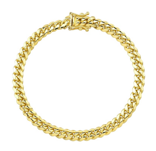 14K YELLOW GOLD MIAMI CUBAN LINK BRACELET - Millo Jewelry