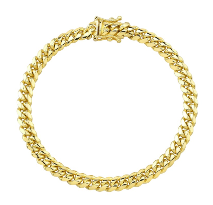 14K YELLOW GOLD MIAMI CUBAN LINK BRACELET - Millo Jewelry