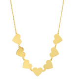 Load image into Gallery viewer, 14K YELLOW GOLD 7 FLOATING HEART NECKLACE - Millo Jewelry
