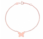 Load image into Gallery viewer, KIDS&#39; 14K ROSE GOLD FLOATING BUTTERFLY BRACELET - Millo Jewelry
