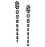 Load image into Gallery viewer, 9 Pave Baguette Drop Earrings - Millo Jewelry
