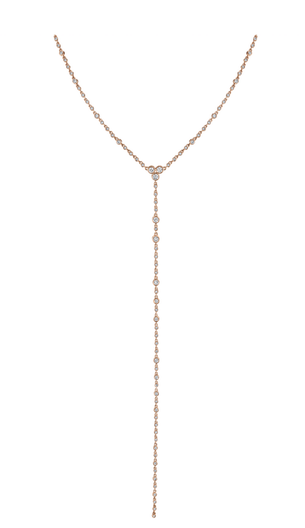 Diamond Station Y Necklace - Millo Jewelry