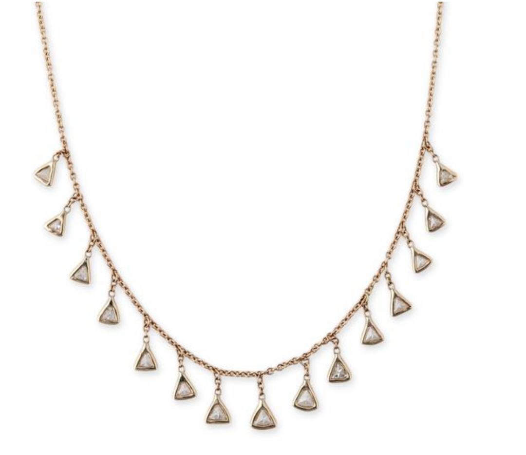 15 Trillion Diamond Shaker Necklace - Millo Jewelry
