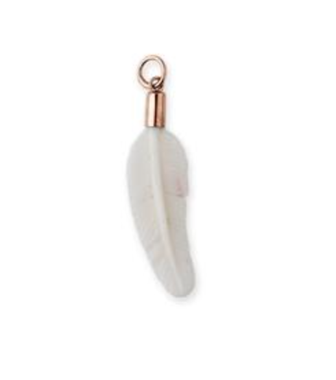 bone feather charm - Millo Jewelry
