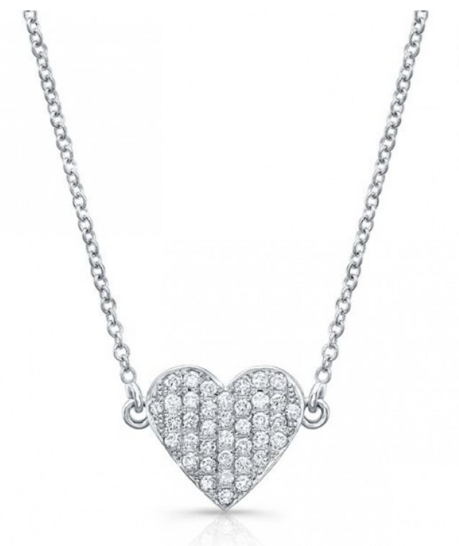 Diamond Floating Heart Necklace - Millo Jewelry